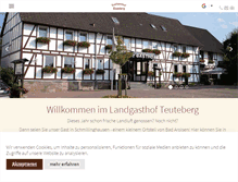 Tablet Screenshot of landgasthof-teuteberg.de